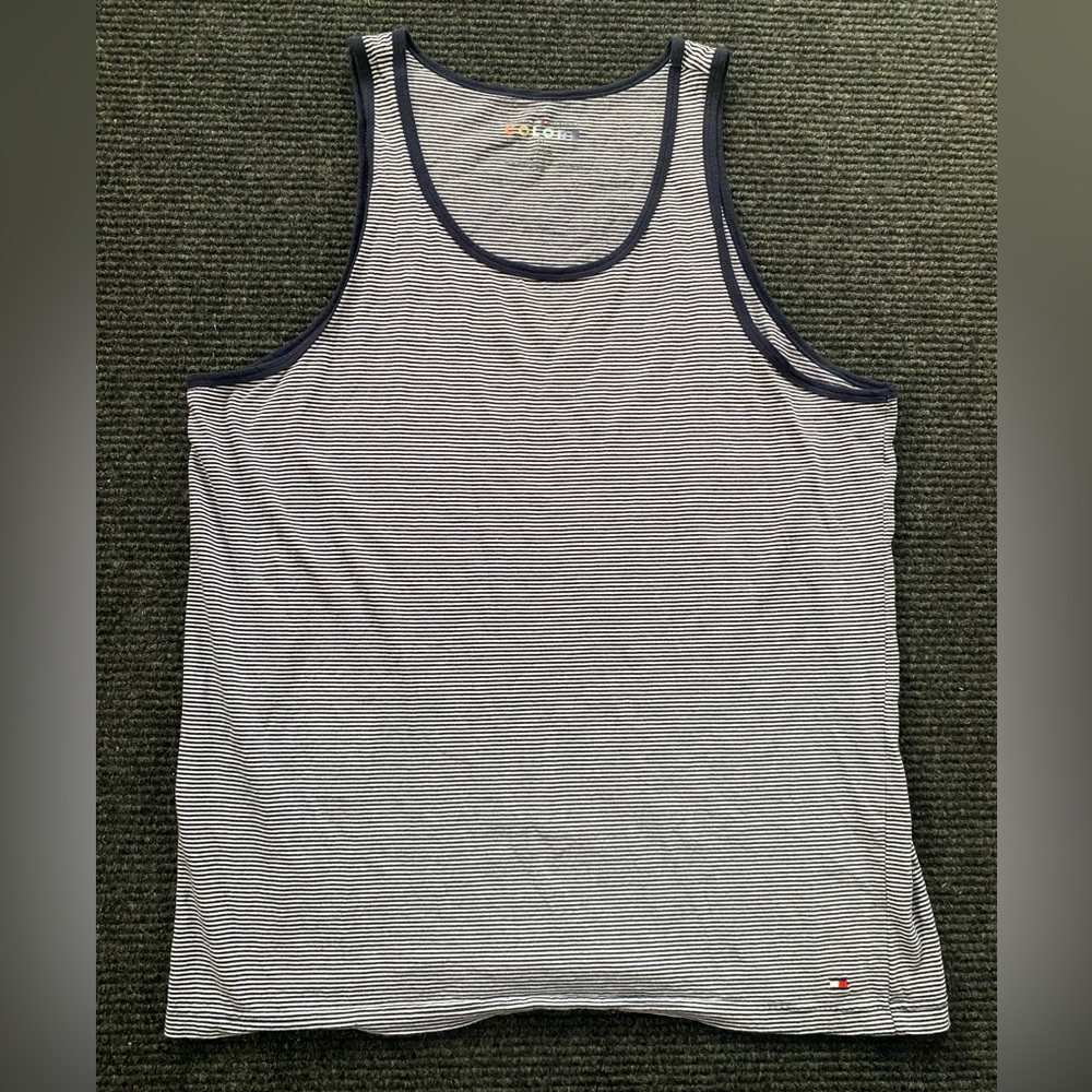 Tommy Hilfiger Black and White Striped Tee